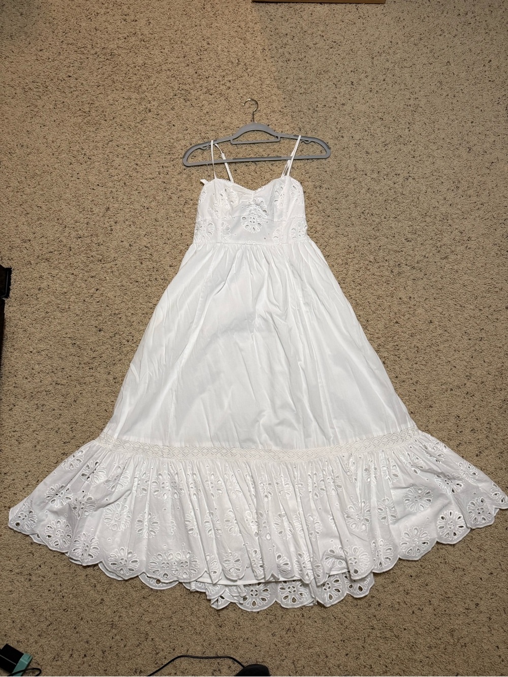American eagle white Eyelet Cotton Maxi dress